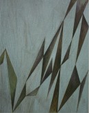 Malerei, Hommage to I. C. II, 2009, acrylic, pigments, ink on cotton, _45 cm x 35 cm