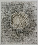 ´Die Belagerung I (Der Garten)`, 2013, ink on portvin on paper, 24,5 x 40,7 cm