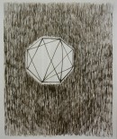 ´Die Belagerung II (Der Garten)`, 2013, ink on portvien on paper, 24,5 x 40,7 cm