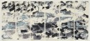 ´1000 Kraehen left`, 2016, encre du Chine, monotypie, paper, 2x 6, 29,5 x 10,5 cm, 126 cm
