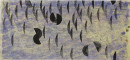 ´EMAKI III, for M. Shikibu`, 2017, monoprint linoleum, ink on paper, 19 x 41,8 cm
