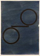 ´Bilder der fließenden Welt 12`, 26042020, pigments, acryl on paper, 29,7 x 21 cm