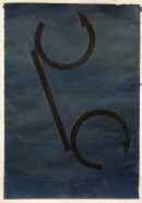 ´Bilder der fließenden Welt 13`, 26042020, pigments, acryl on paper, 29,7 x 21 cm