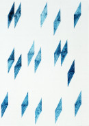 ´for Bashô VI`, 082022 pigments, gouache on paper 29,7x21 cm