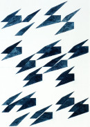 ´for Bashô XI`, 082022 pigments, gouache on paper 29,7 x 21 cm