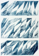 ´for Bashô IX`, 082022 pigments, gouache on paper 29,7x21 cm
