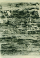 ´japanese landscape V`, 082022, pigments, acrylic, linoleum, print, 50x35 cm