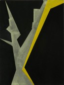 Flucht in die Berge, acrylic, pigments, canvas, 60 x 45, 2006