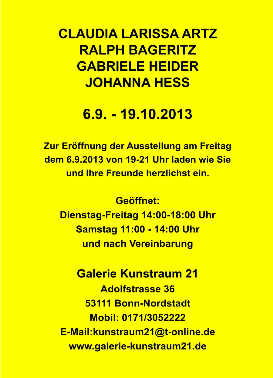 Gruppenausstellung Galerie Kunstraum 21