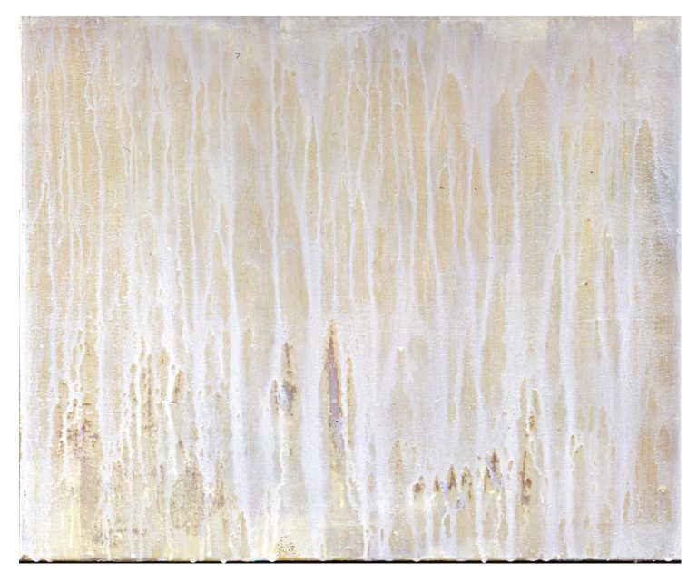 Malerei, La Lumière III, 2004, acrylic, pigements, canvas, 45 x 55 cm, Kuenstlerin-Koeln