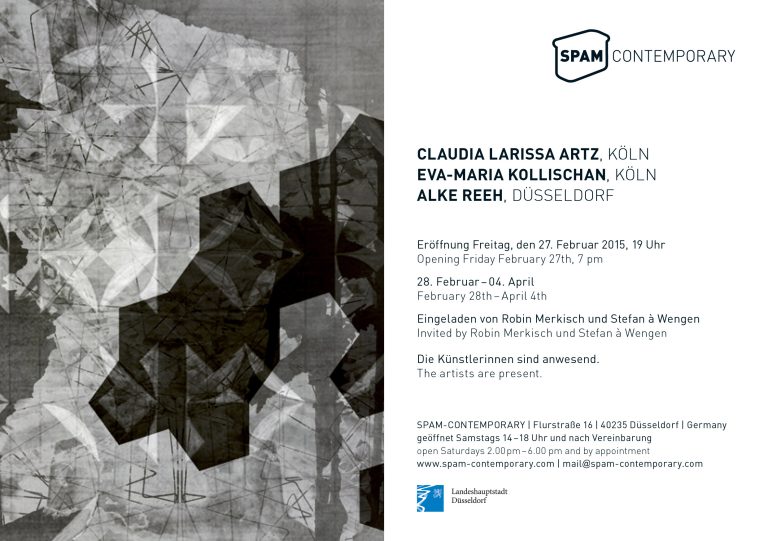 SPAM CONTEMPORARY DÜSSELDORF CLAUDIA LARISSA ARTZ, EVA-MARIA KOLLISCHAN, ALKE REEH, Kuenstlerin-Koeln