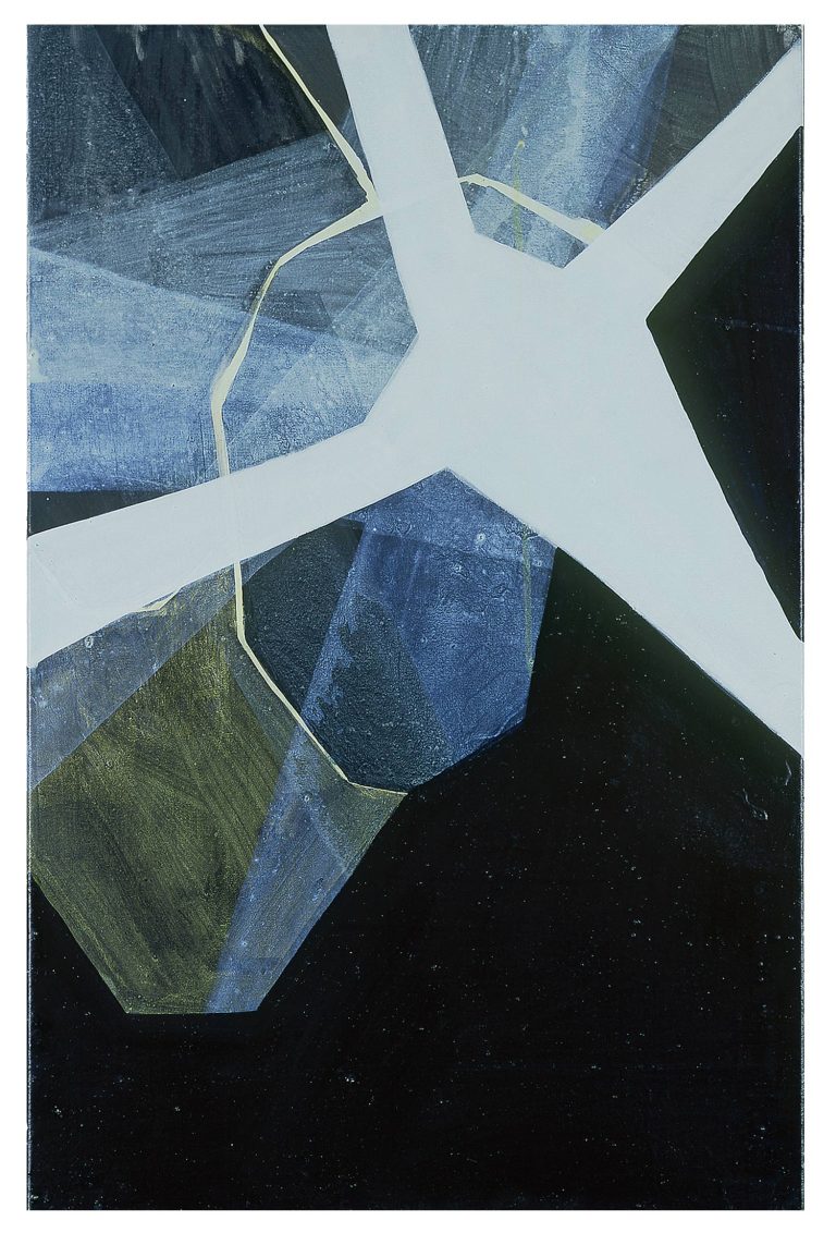 Schneeland II,Kawabata,acrylic, pigements, canvas,70x45, 2005, Kuenstlerin-Koeln