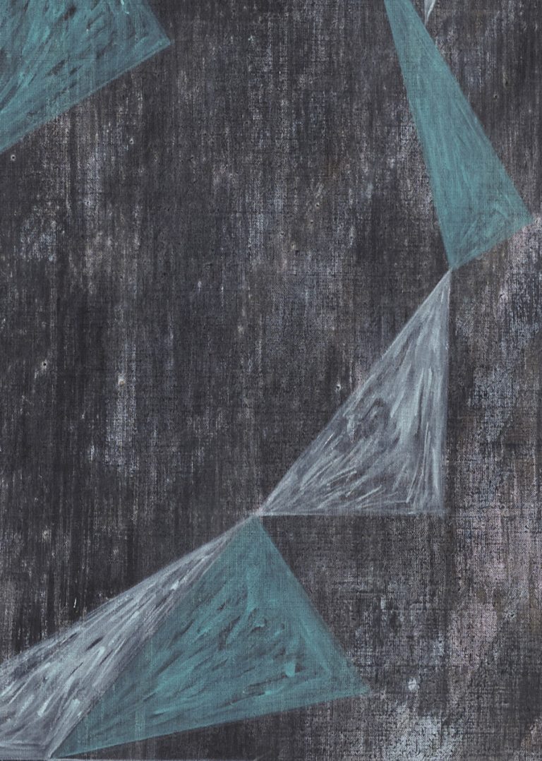 ´Vom Gefühl der Welt`, 2017, Detailauschnitt auf Pigmente, Kuenstlerin-Koeln