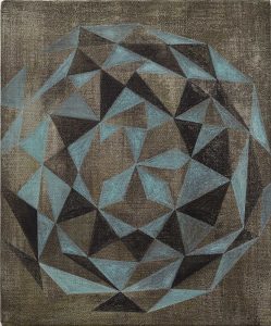 abstract painting, open heart (tokonoma) 2012, acrylic, pigments on canvas, 41 cm x 34,5 cm Kuenstlerin-Koeln