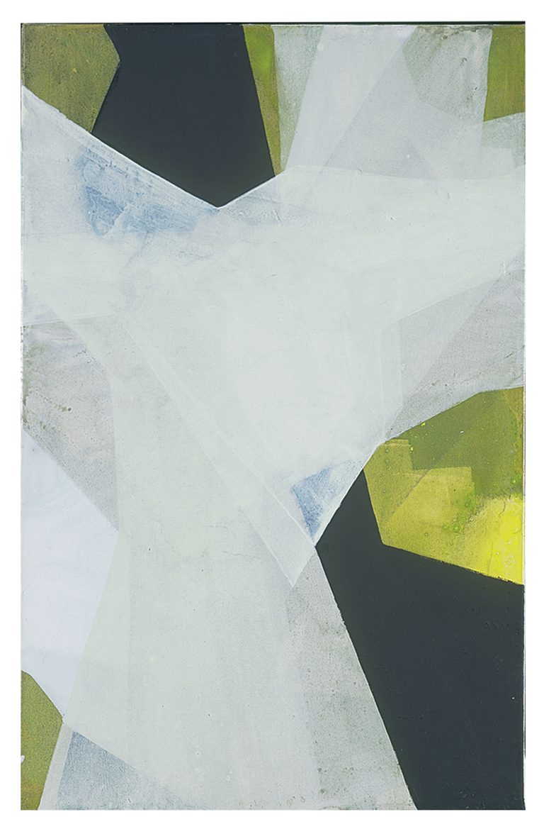 Schneeland I, (Kawabata), acrylic, pigments, canvas,70 x 45 cm, 2005, Kuenstlerin-Koeln