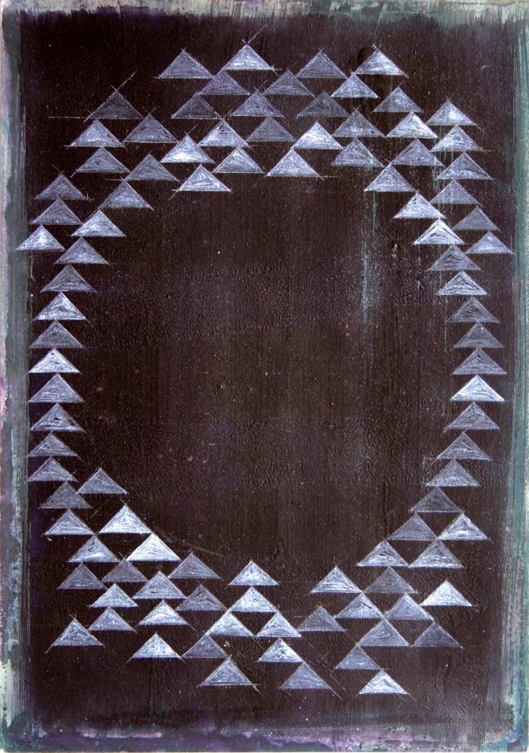 Papierarbeiten ´Der Garten I`, 2013, eggtempera, pencil on paper, Kuenstlerin-Koeln