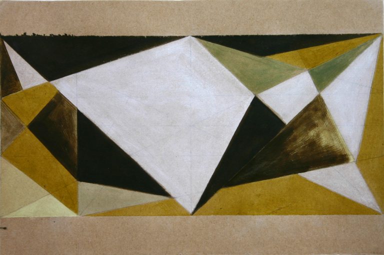 `EMAKI X, 10.12.2007´, pigments, acrylic on paper, 20 cm x 29,7 cm, artist-cologne