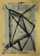 Silver Heart 1, 2010, acrylic, ink, kuli on goldpaper, 29,7 cm x 21 cm
