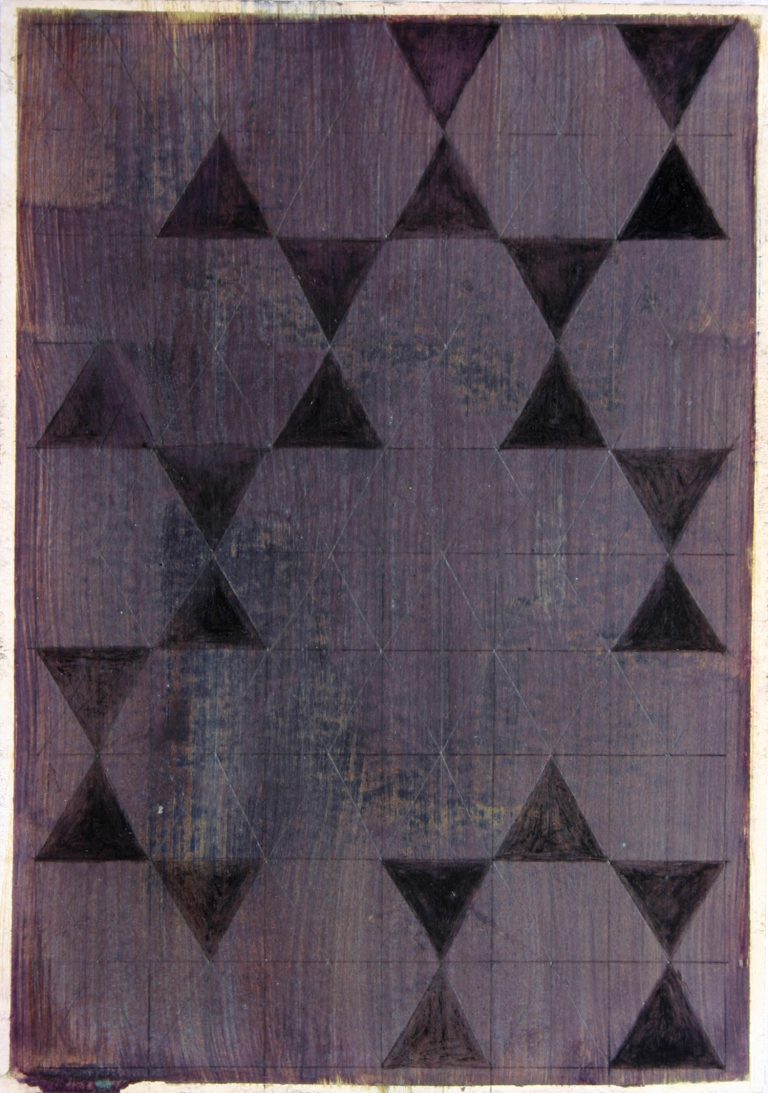 ´Melody of structures II`, 2011, eggtempera, pigments, pencil on paper, Kuenstlerin-Koeln