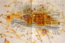Portvine LBV (Niepoort) paperwork, ´omnibus, jaune I `, sketsches for boz, 2011, pencil, on paper