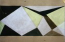 ´EMAKI VI, 03.12.2007`, pigments, acrylic, ink on paper, repaired with gold on the right corner, 20 cm x 29,6 cm