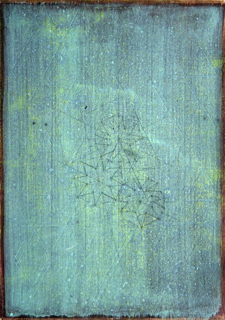 ´Für Annemarie Schwarzenbach`, 2012, eggtempera, pencil on paper, Kuenstlerin-Koeln