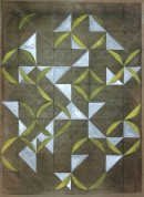 works on paper ´Gloriole IV`, 2013, acrylic, eggtempera, ink, pencil, gouache on brownpaper, 33 cm x 24 cm