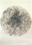 ´´Die Ringe durchbrechen, fuer den Freigeist 3`, 2016, ink on Portvin, paper, 35 x 25 cm, photograph Claudia Larissa Artz