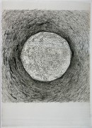´Die Ringe durchbrechen, für den Freigeist II, 2014, ink on portvine on paper, 35 x 25 cm, photograph Claudia Larissa Artz