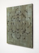 ´exibition view, HIMMELSRICHTUNGEN VIII`, 2014 , pigments, acrylic, canvas, 68 x 57,5 cm_