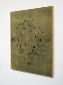 ´exibition view, HIMMMELSRICHTUNGEN IX`, 2014, pigments, acyrlic, canvas, 68 x 57,5 cm