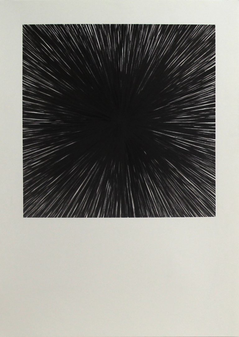 ´de l´extérieure à l´intérieure, N°6, 092016, encre du chine, paper, Kuenstlerin-Koeln