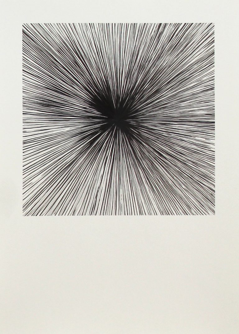 ´de l´extérieure à l´intérieure, N°6, 092016, encre du chine, paper, Kuenstlerin-Koeln