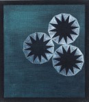 ´Vom Gefuehl der Welt (3 Kreise)`, 2016, pigments, acrylic on linen, 40 x 35 cm