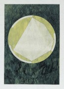 ´LOB DES RAUMES II (für Platon I), 042018, pigments, eggtempera, watercolor, pencil on paper, 48,5 x 33,5 cm