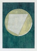 ´LOB DES RAUMES II (für Platon IV), 082017, pigments, eggtempera, watercolor, pencil on paper, 48,5 x 33,5 cm