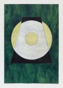 ´LOB DES RAUMES II (für Platon IX), 062018, pigments, eggtempera, watercolor, pencil on paper, 48,5 x 33,5 cm