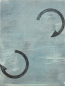´Bilder der fliessenden Welt V`, 230420, acrylic, pigments on linen, 60 x 45 cm