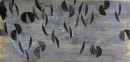 ´EMAKI II, for M. Shikibu`, 2017, monoprint linoleum, ink on paper, 19,8 x 41,8 cm
