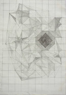 ´UNIVERS I`, 2015, chalk ground, pigment, silver pen, 29,5 x 21cm
