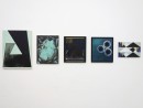 installation view finissage studio 14, paintings from 15 years, walldrawing sgraffito, july 2020