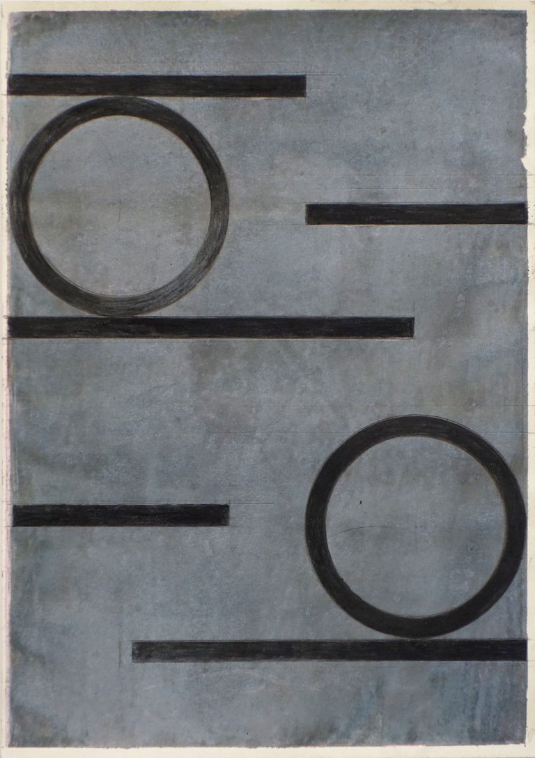 ´Bilder der fließenden Welt 11`, 23042020, pigments, acryl on paper, Kuenstlerin-Koeln