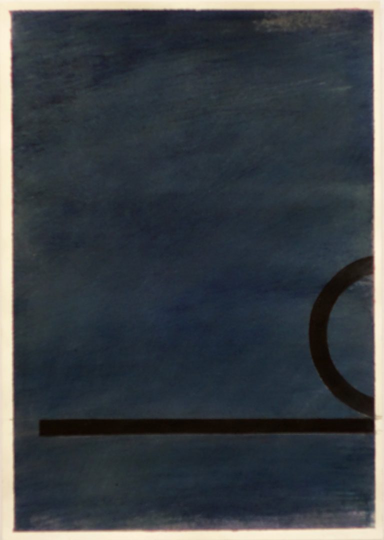 ´Bilder der fließenden Welt 14`, 27042020, pigments, acryl on paper, Kuenstlerin-Koeln