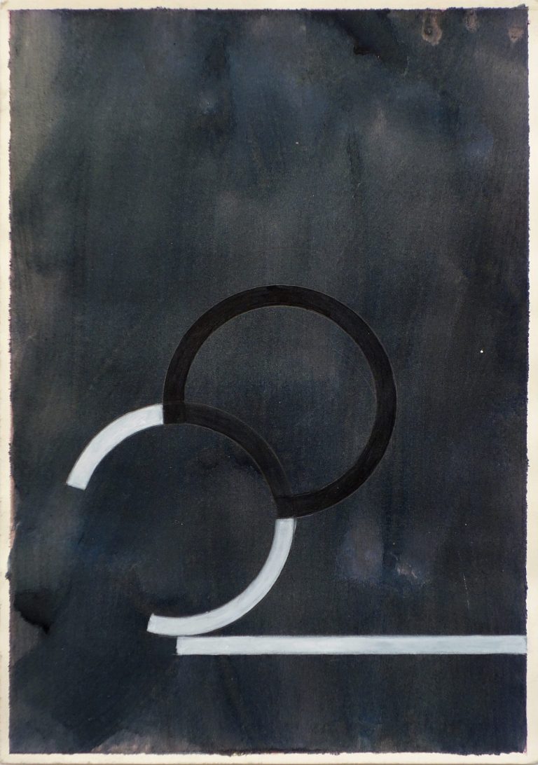 ´Bilder der fließenden Welt 22`, 22052020, pigments, acryl on paper, Kuenstlerin-Koeln