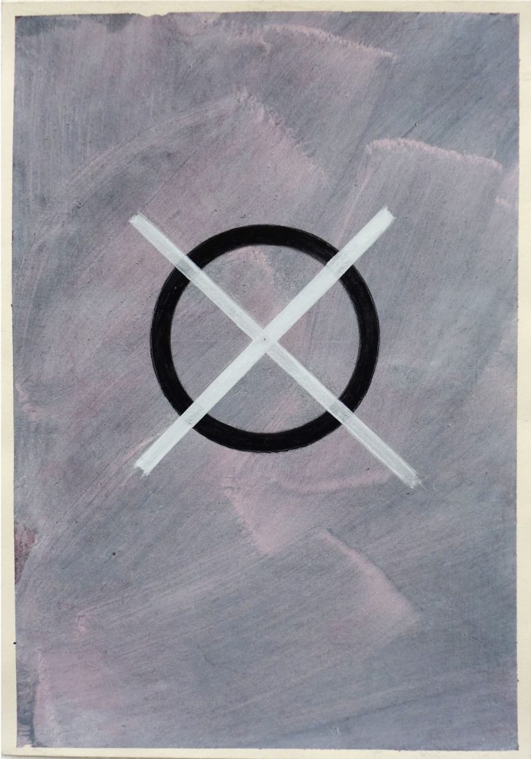 ´Bilder der fließenden Welt 24`, 27052020, pigments, acryl on paper, Kuenstlerin-Koeln