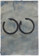 ´Bilder der fliessenden Welt 5`, 11042020, pigments, acryl on paper, 29,7x21 cm