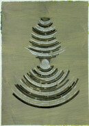 ´Schichten zunehmend dichter werdender Materie V`, 150121, acrylic, pigments, ink, pencil on paper, 29,7 x 21 cm