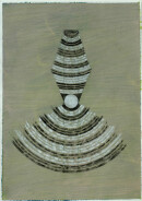 ´Schichten zunehmend dichter werdender Materie VI`, 240121, acrylic, pigments, ink, pencil on paper, 29,7 x 21 cm