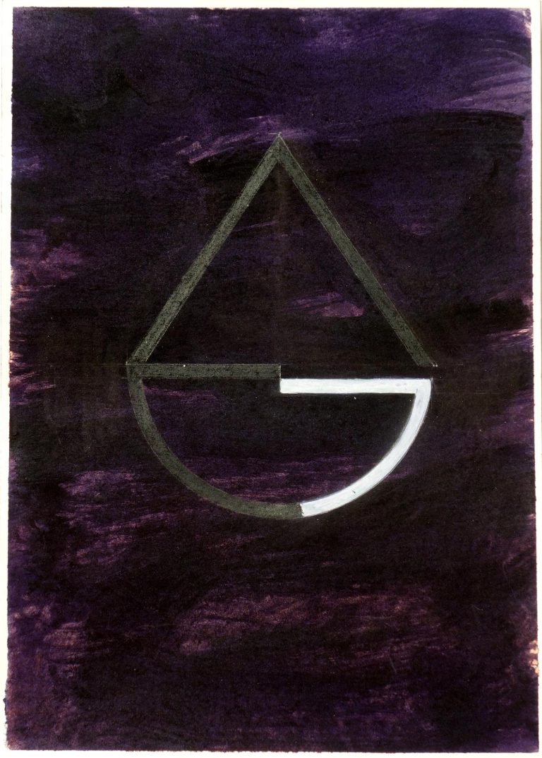 ´MOMENTS I`, 010121, pigments, acrylic, ink, pencil, 29,7x21 cm, Kuenstlerin-Koeln