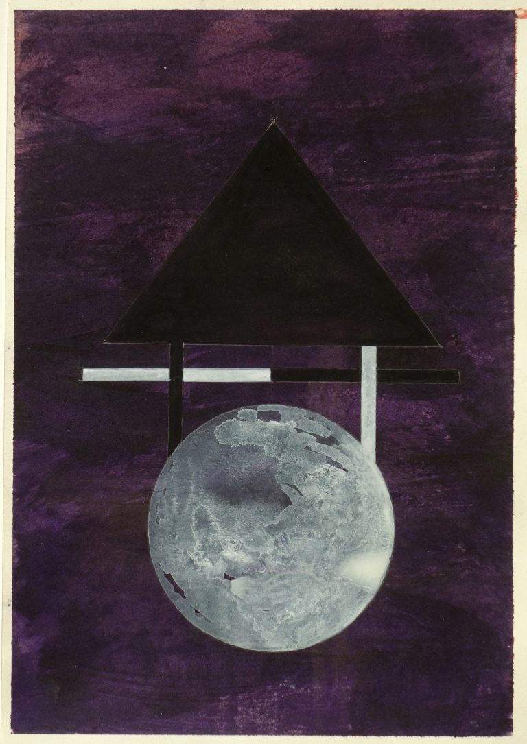 ´MOMENTS II`, 020121, pigments, acrylic, ink, pencil, 29,7x21 cm, Kuenstlerin-Koeln